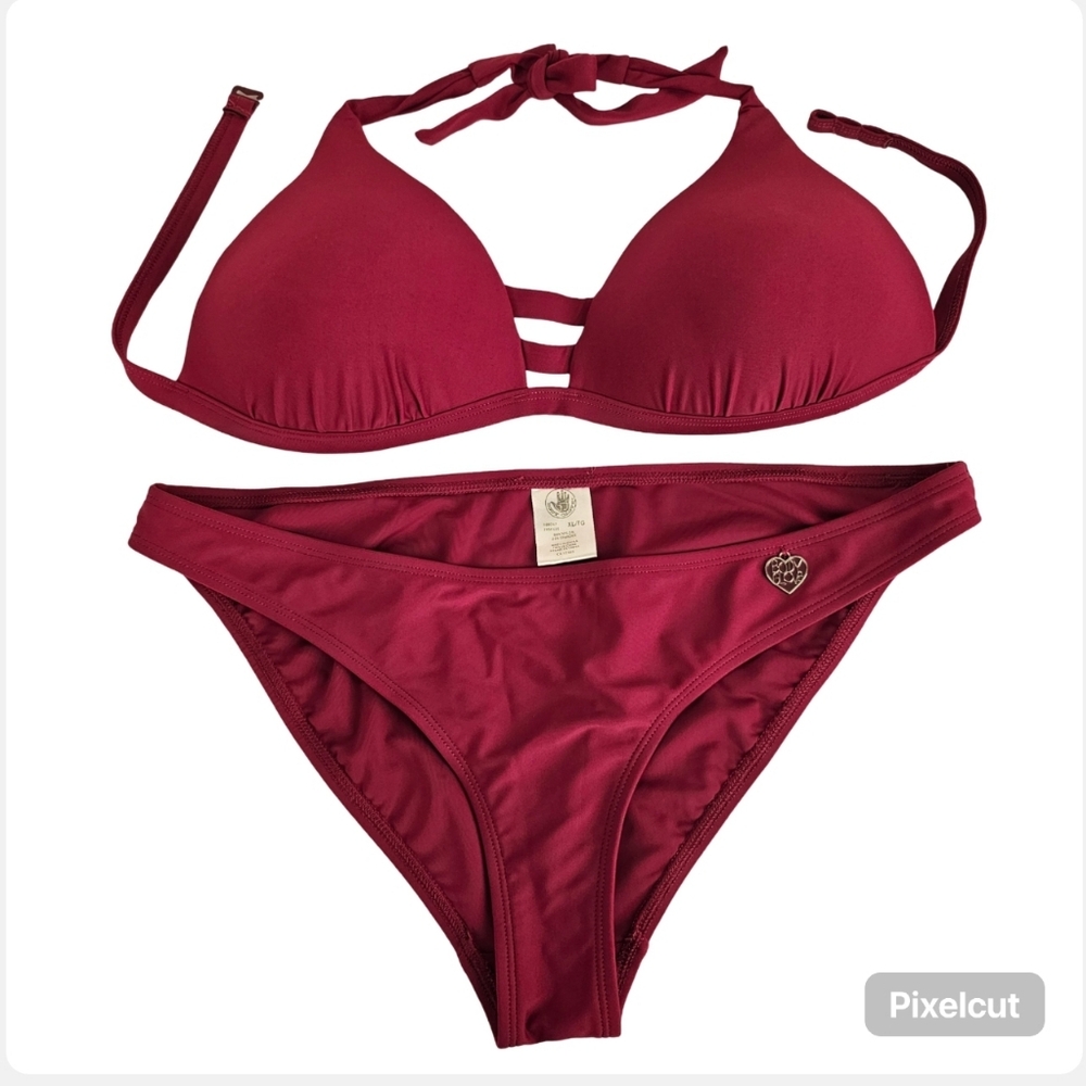 Body Glove burgundy bikini set size XL US